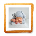 Biscuit naissance à personnaliser avec une photo dans le style polaroid